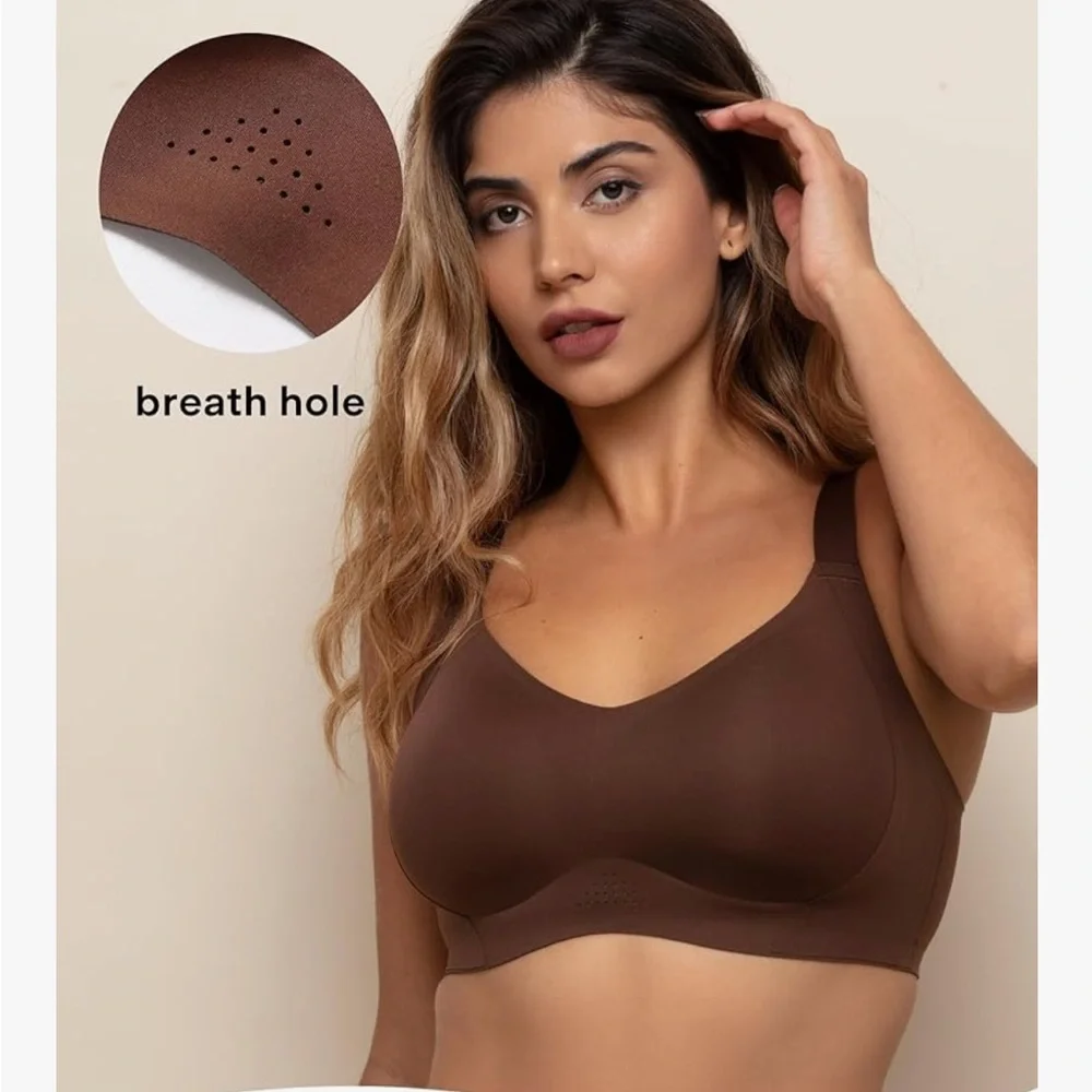COMFELIE Seamless Wireless Bra for Fuller Bust Women No Underwire